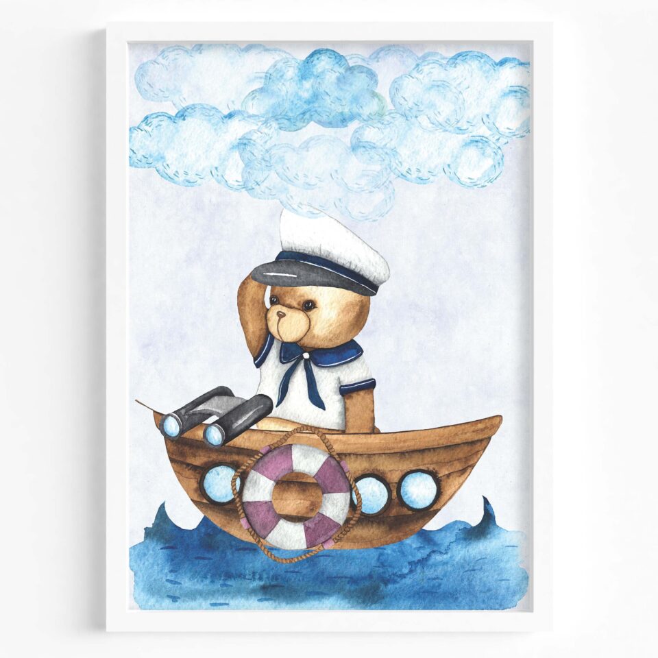 Set 3 tablouri Ursulețul Marinar - imagine 2