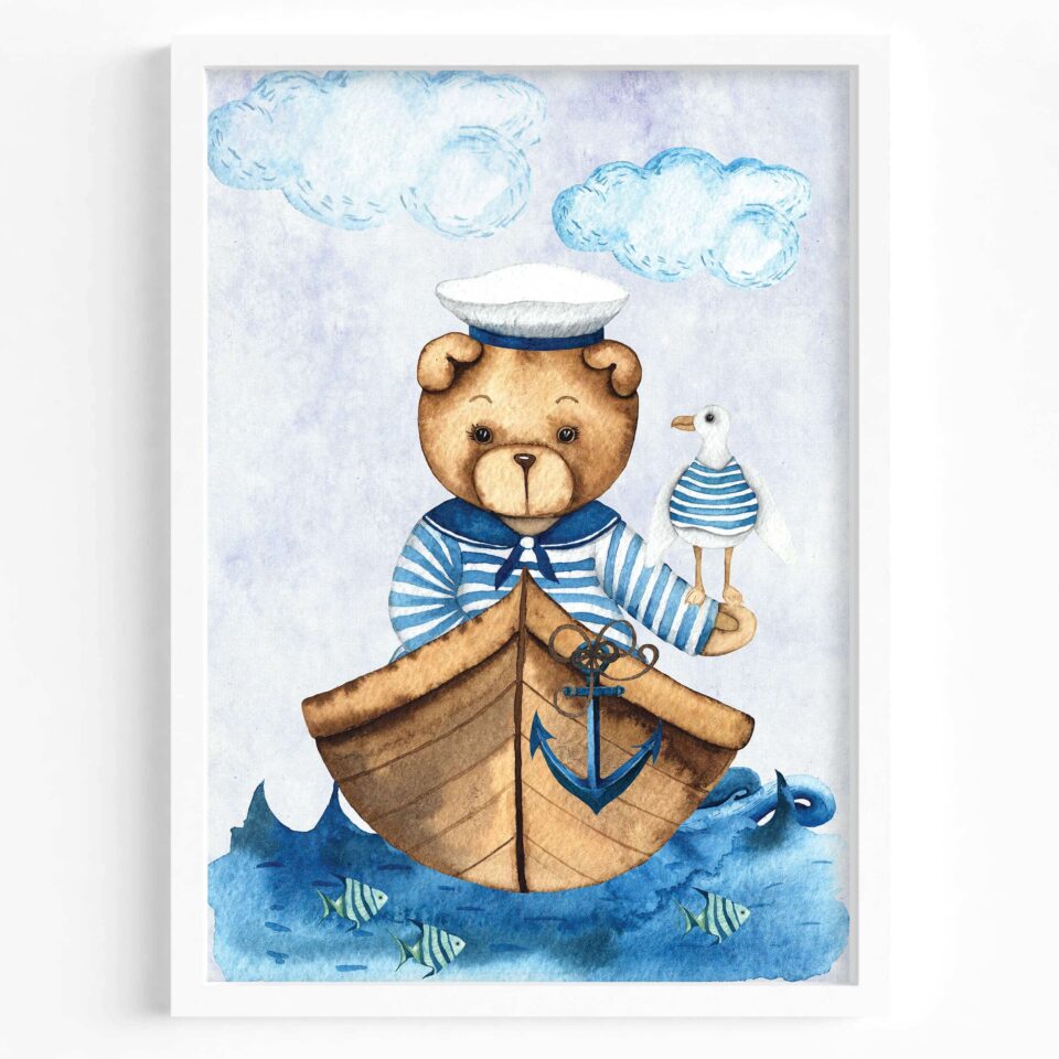 Set 3 tablouri Ursulețul Marinar - imagine 4