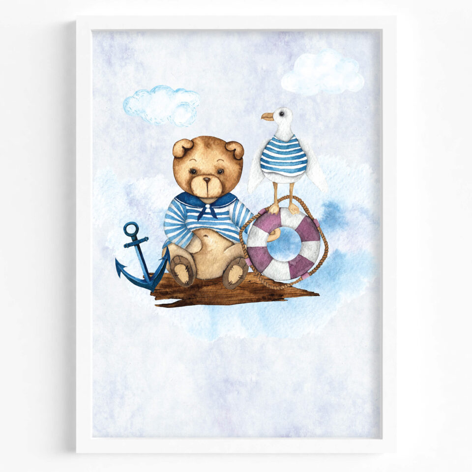Set 3 tablouri Ursulețul Marinar - imagine 3