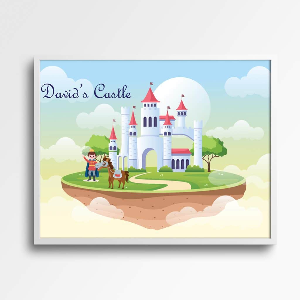 tablou cu nume personalizabil baieti david's castle