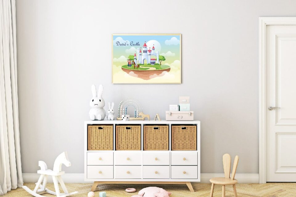 Tablou cu Nume Personalizabil Băieți - David's Castle - imagine 2