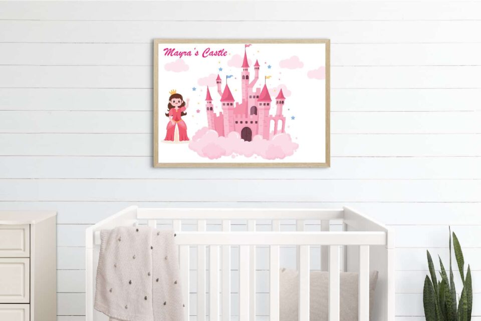 Tablou cu Nume Personalizabil Fete - Mayra's Castle - imagine 2