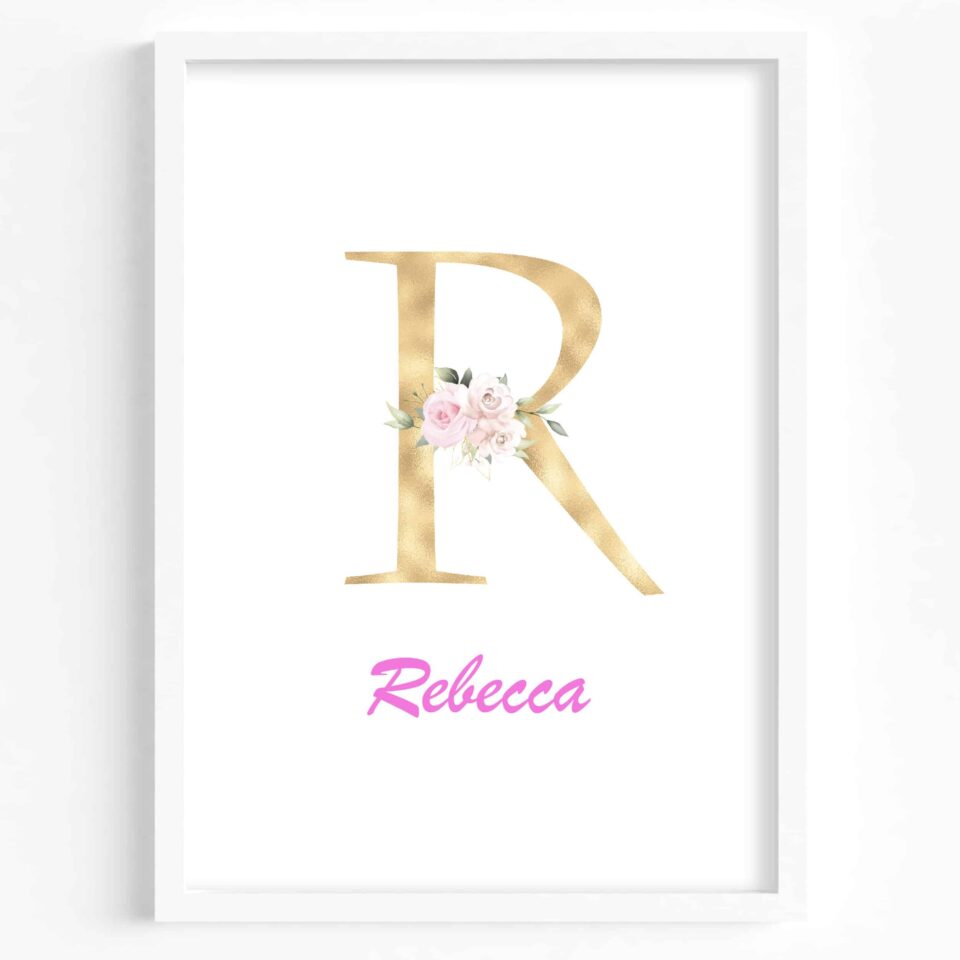 Set 2 tablouri Balerină cu nume personalizabil litera R - imagine 3