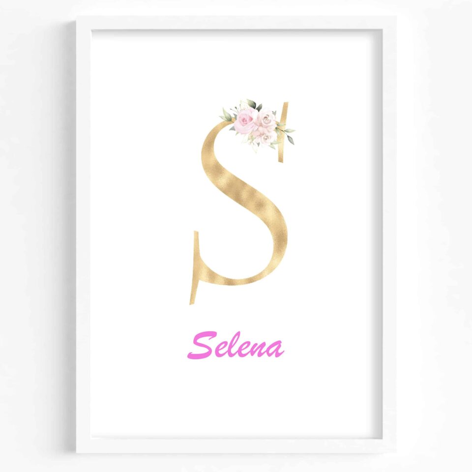 Set 2 tablouri Balerină cu nume personalizabil litera S - imagine 3