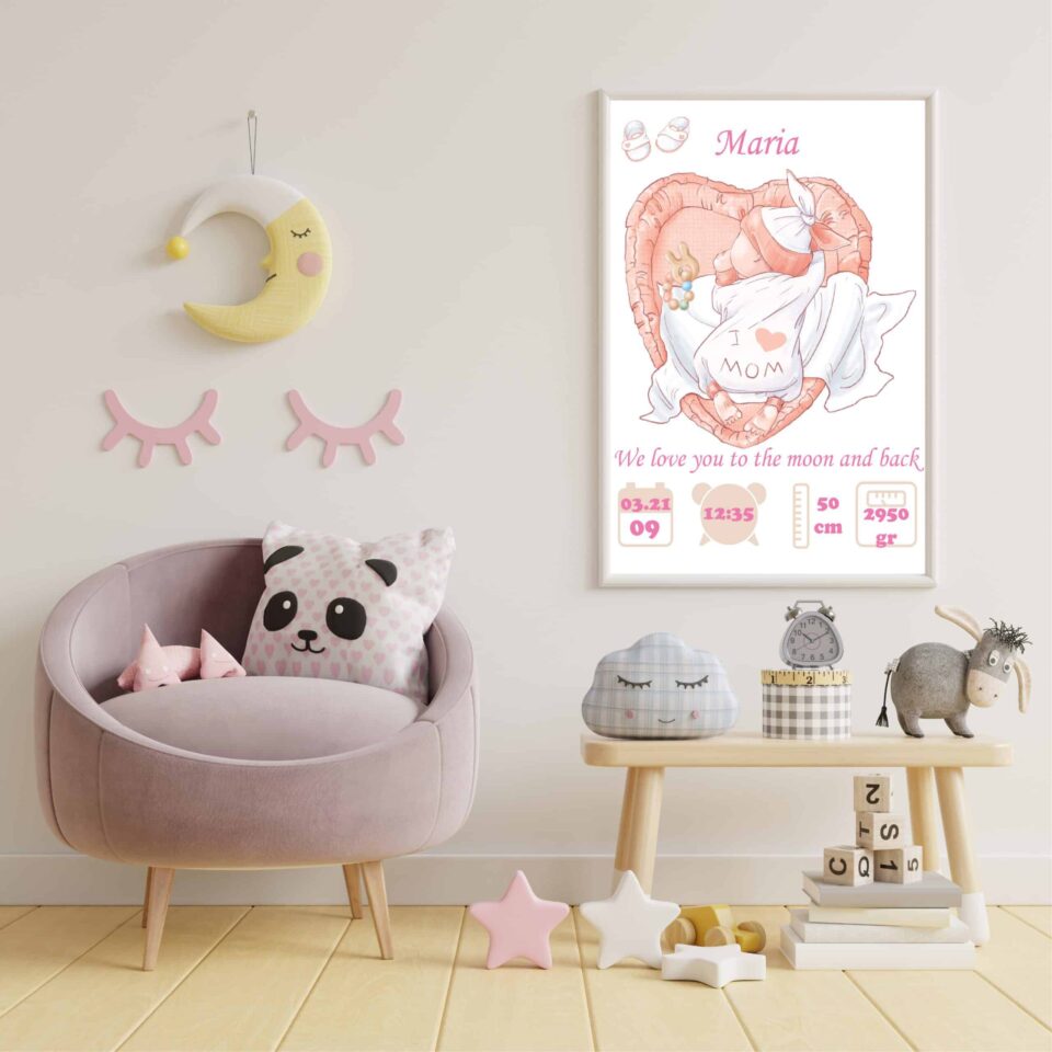 Tablou Personalizat Nou-Născut - model 3 - imagine 2