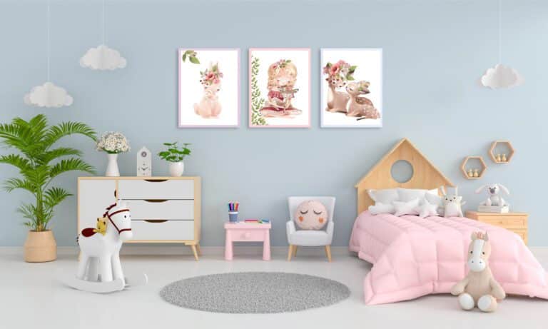 set 3 tablouri animal forest