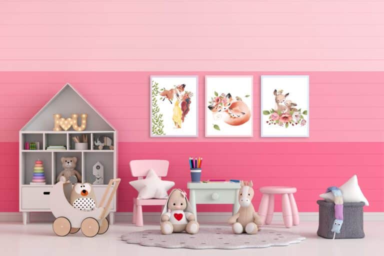 set 3 tablouri forest animals