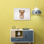 tablou canvas cățel yorkshire terrier camera