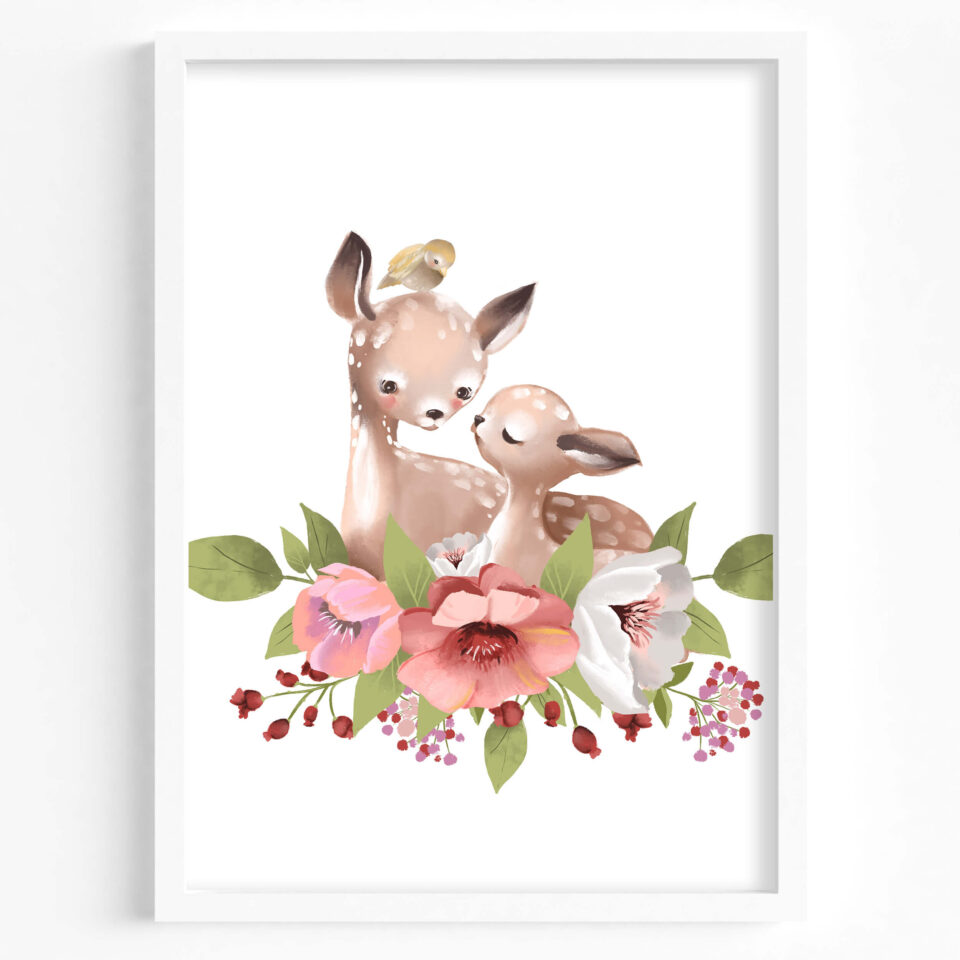 tablou forest animals caprioare