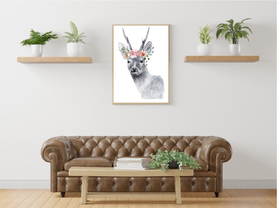 tablou sketch caprioara camera