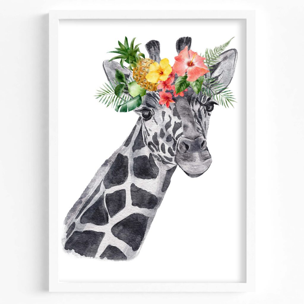 tablou sketch girafa