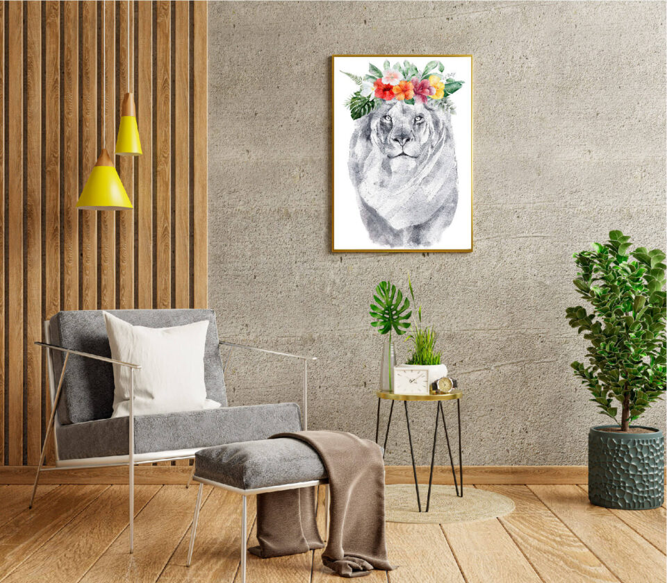 tablou sketch leu camera