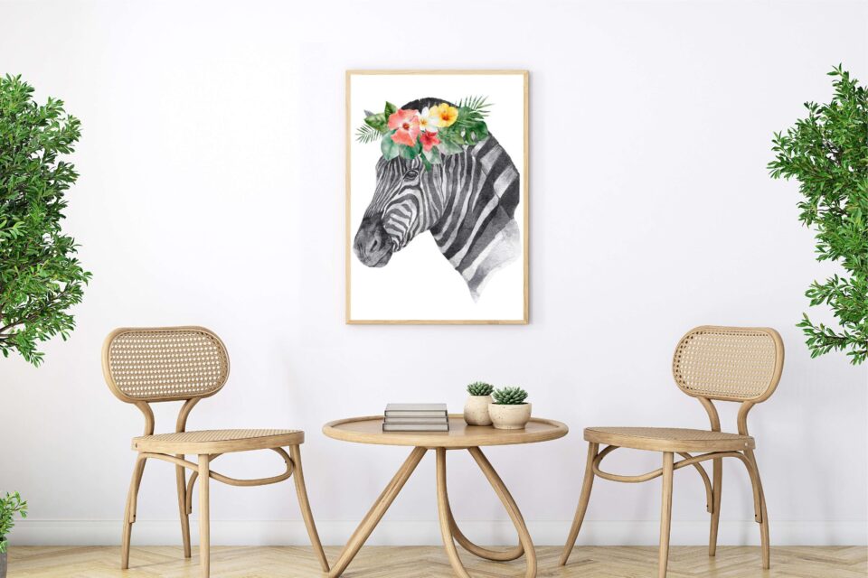 tablou sketch zebra camera