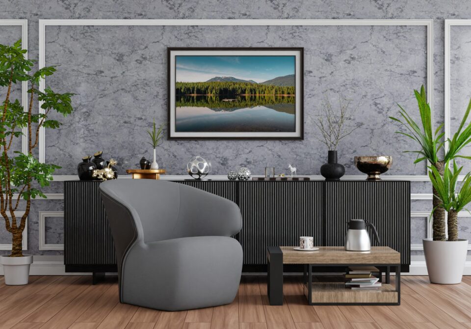 tablou textură canvas lost lake camera