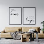 set 2 tablouri minimalist love story