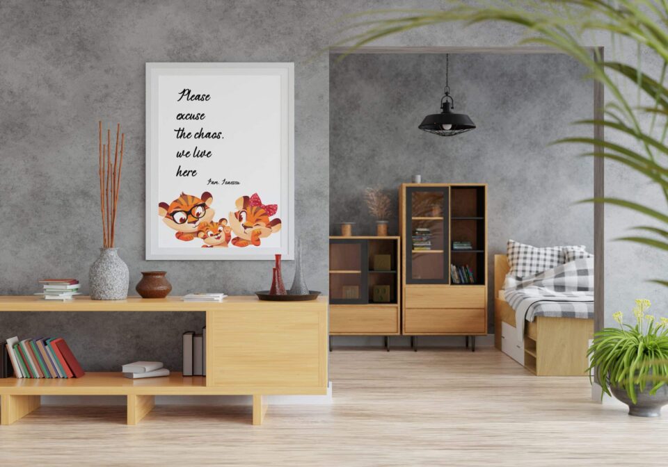 tablou excuse the chaos tigrișori camera