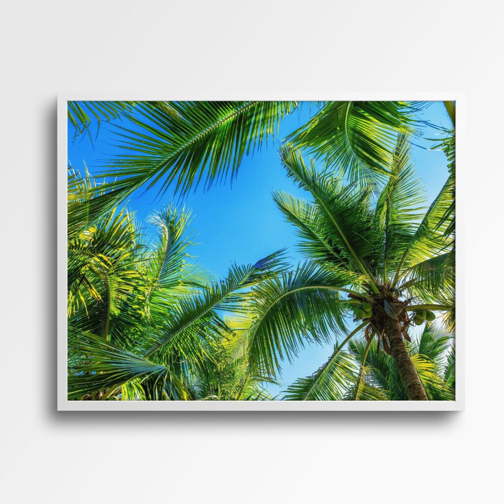 tablou textură canvas coconut tree
