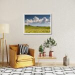 tablou textură canvas nori peste toscana camera
