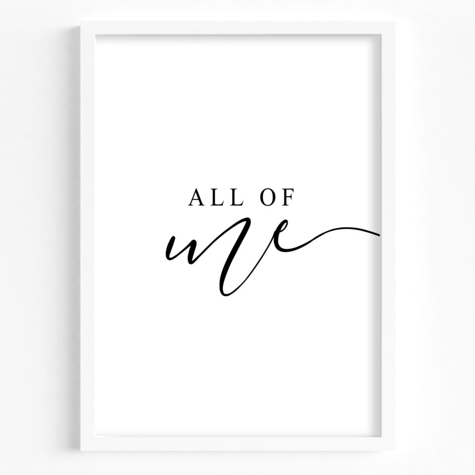 set 3 tablouri all of me loves all of you