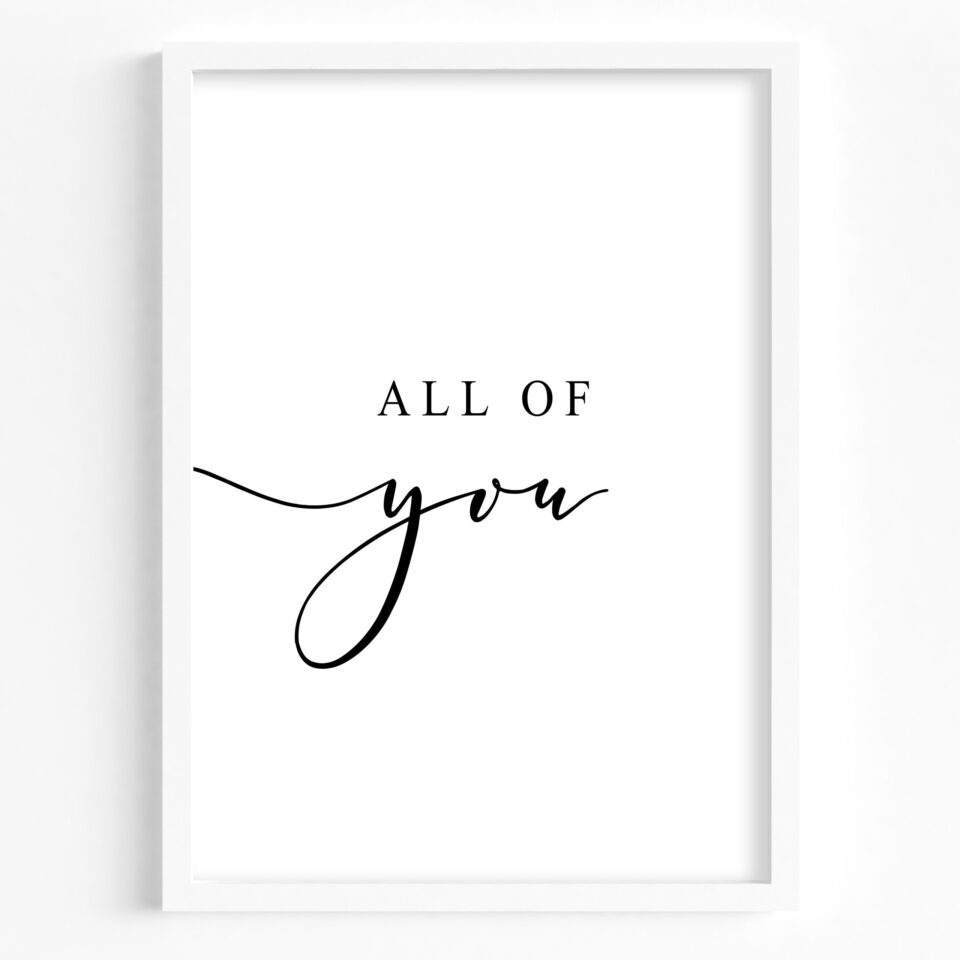 set 3 tablouri all of me loves all of you