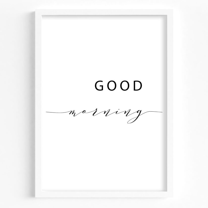 set 2 tablouri minimalist good morning good night