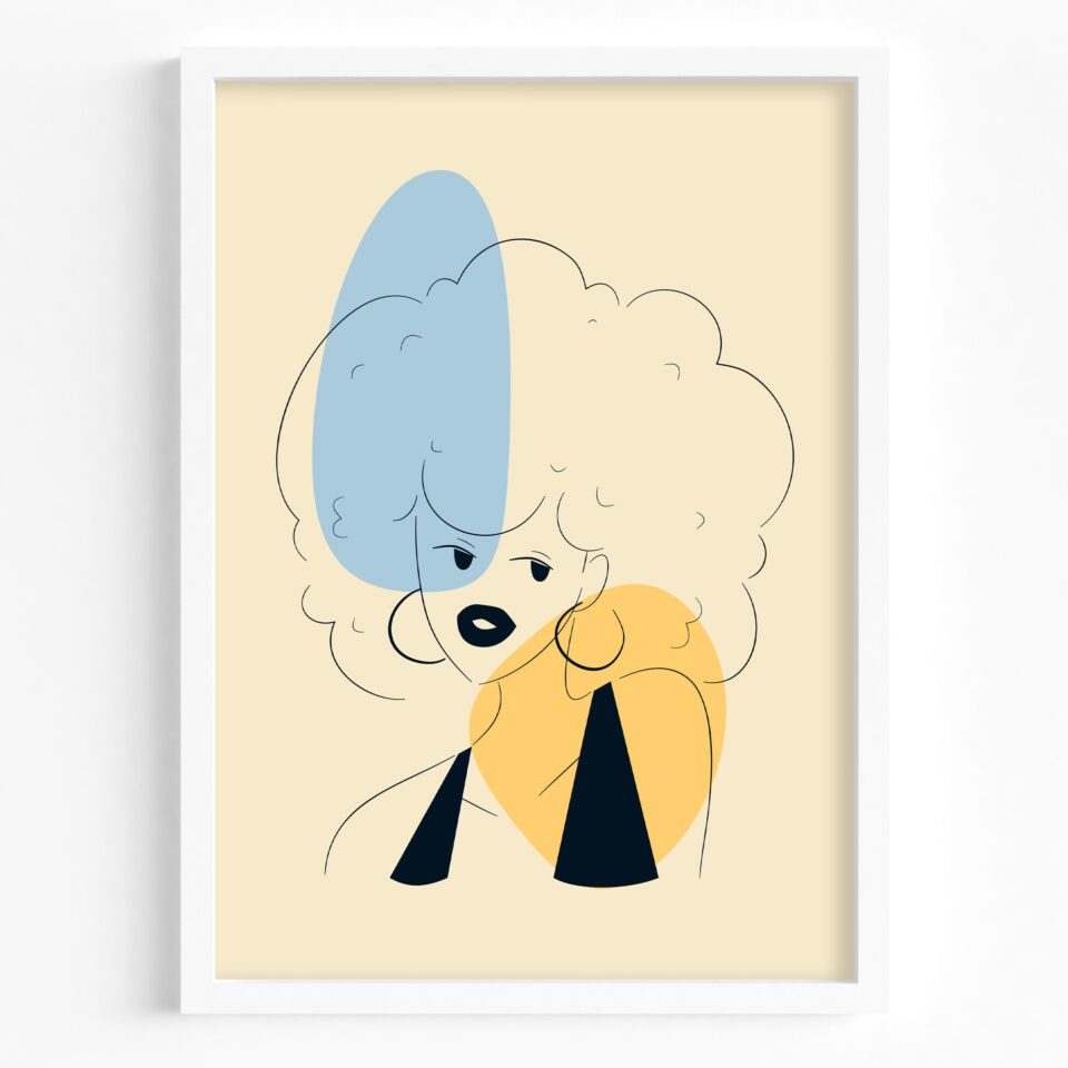 women minimalist lines set 3 tablouri abstracte