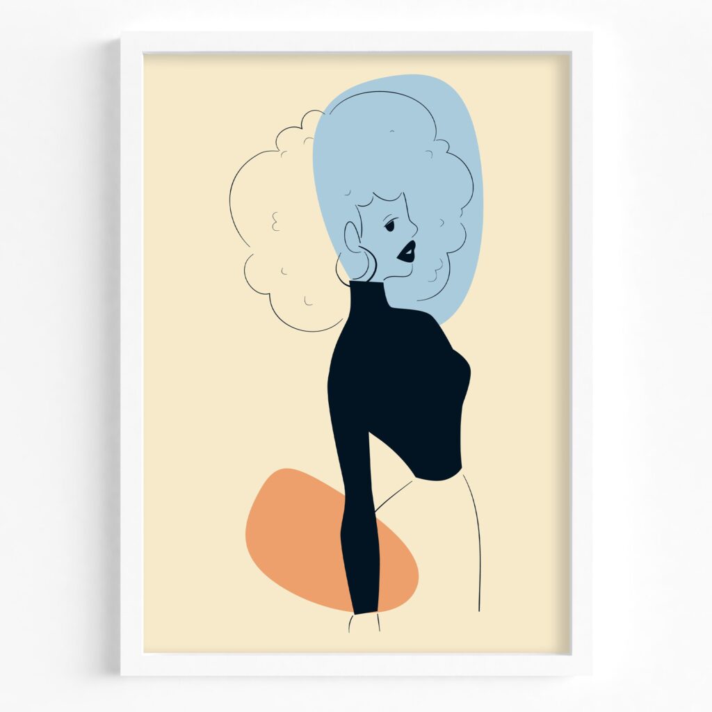 women minimalist lines set 3 tablouri abstracte