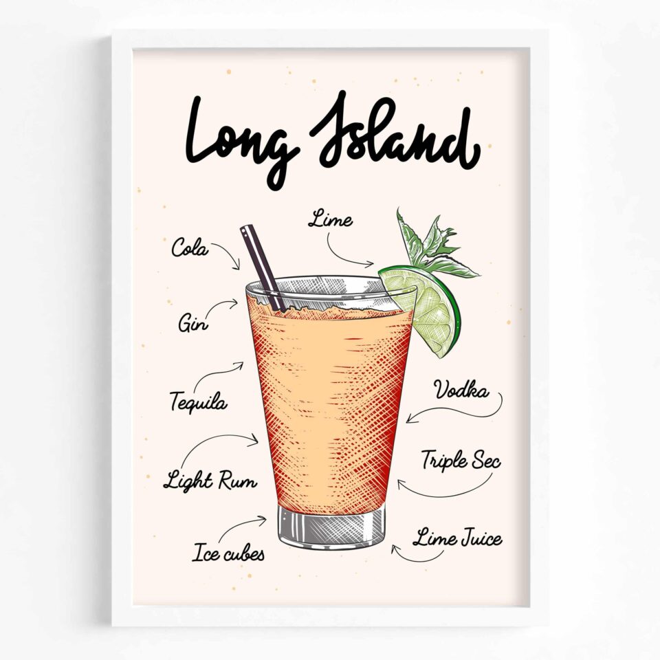 cocktails set de 6 tablouri