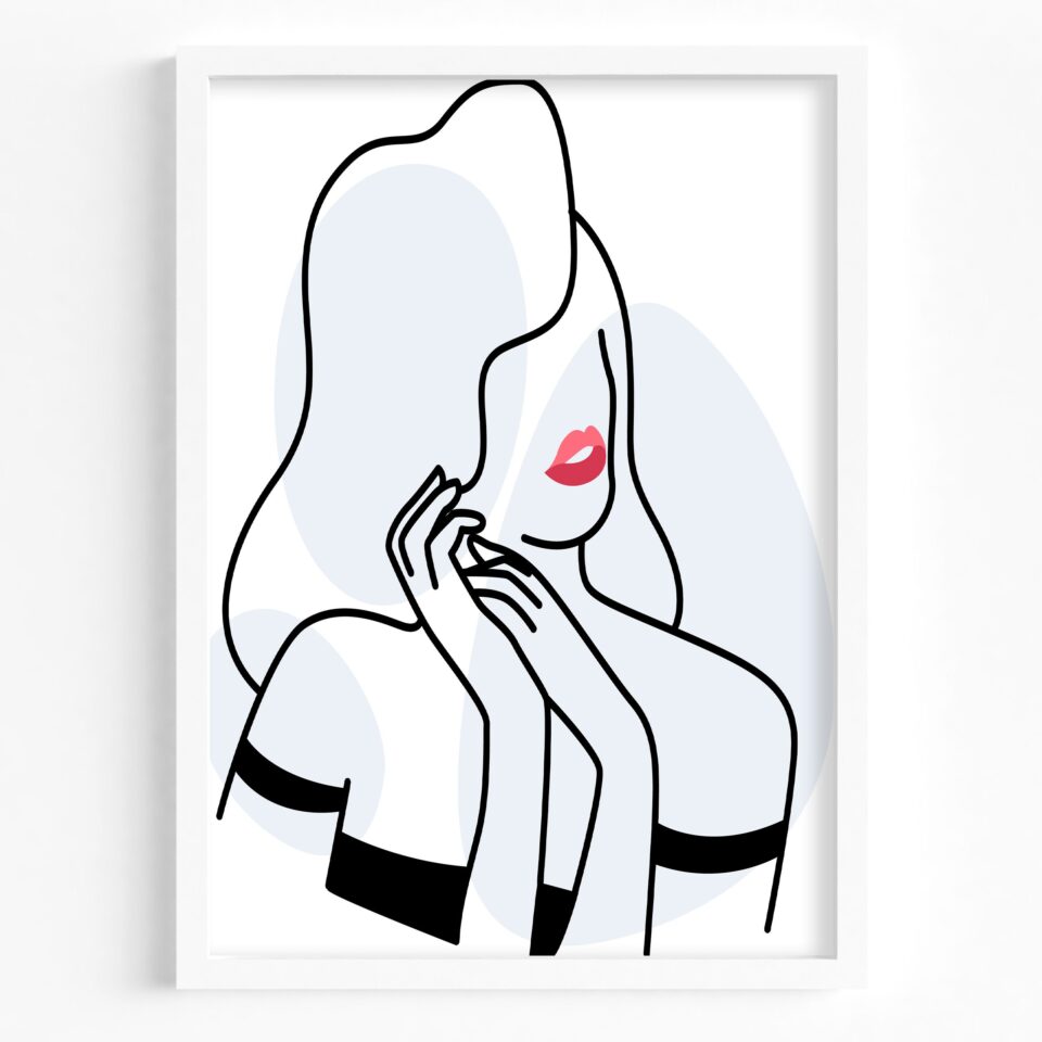 minimalist elegant women set 3 tablouri abstracte