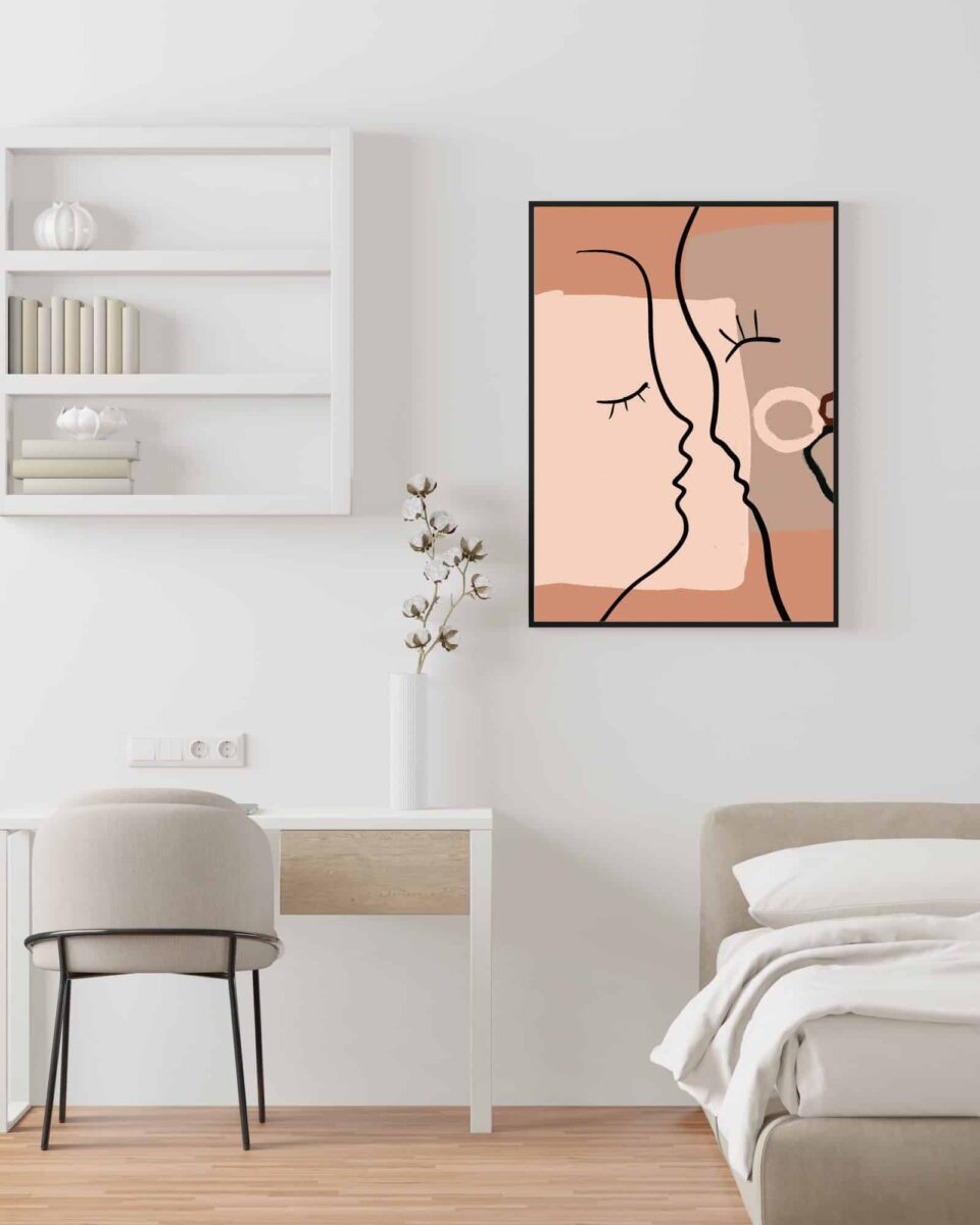 tablou abstract cuplu