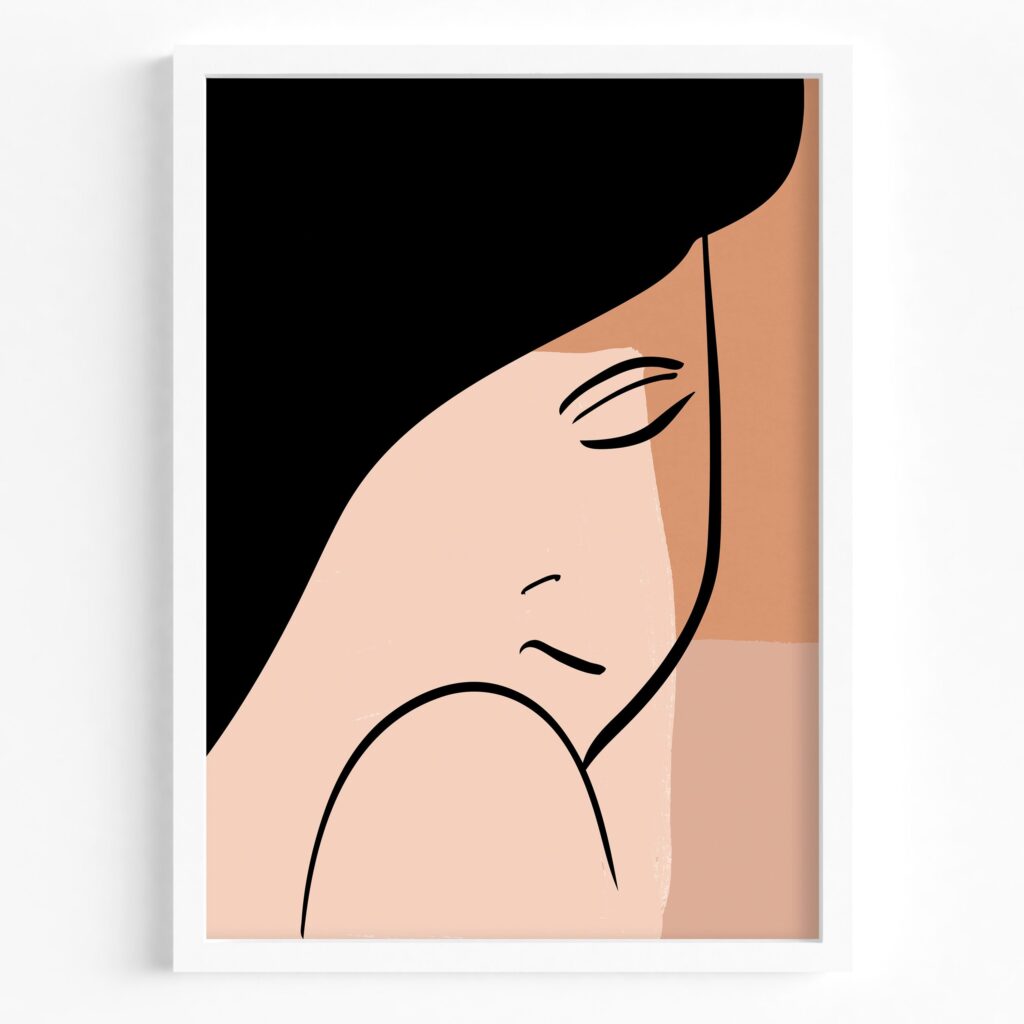 tablou abstract femeie