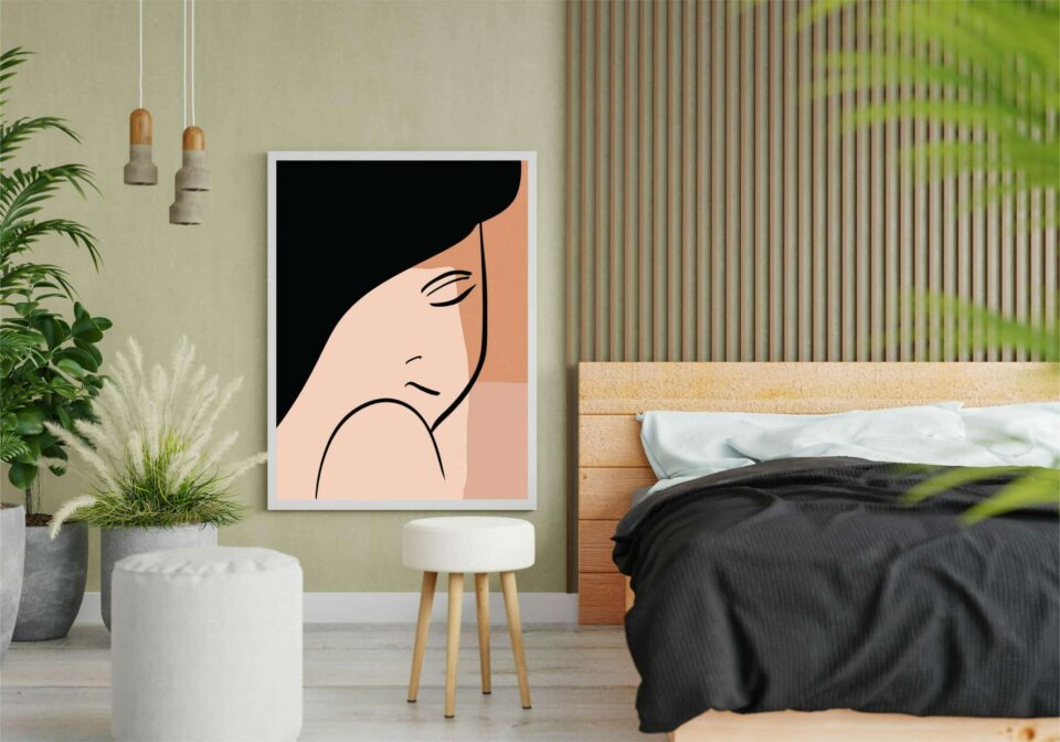 tablou abstract femeie