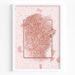 tablou abstract pink glitter