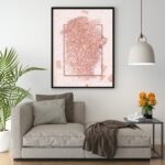 tablou abstract pink glitter
