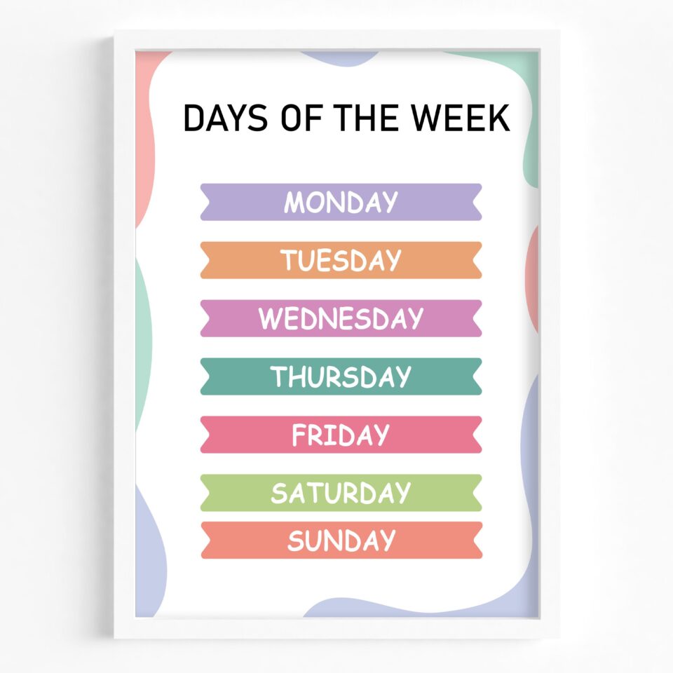 tablou learn the days of the week