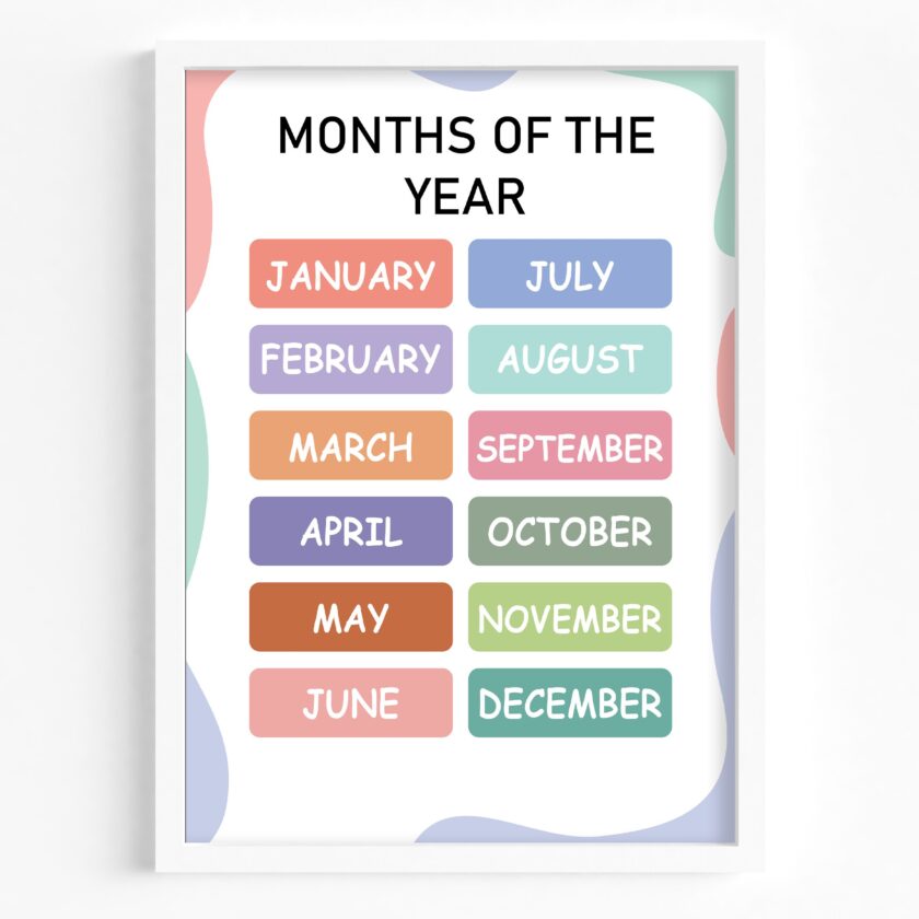 tablou learn the months of the year