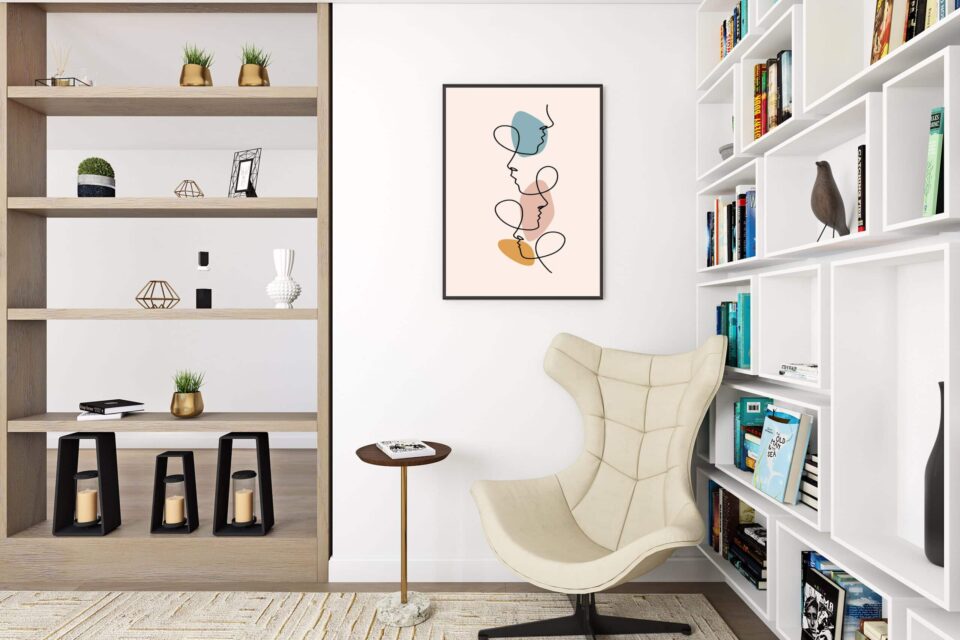 tablou abstract fețe