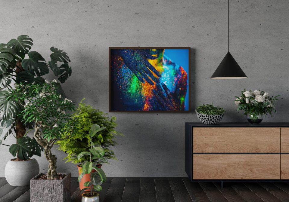 tablou textură canvas color burst