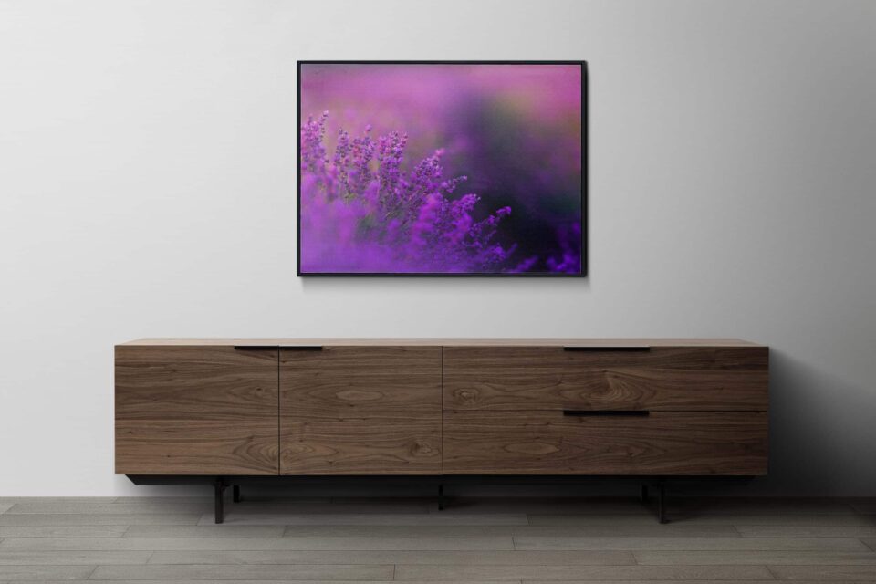 tablou textură canvas flori de lavandă