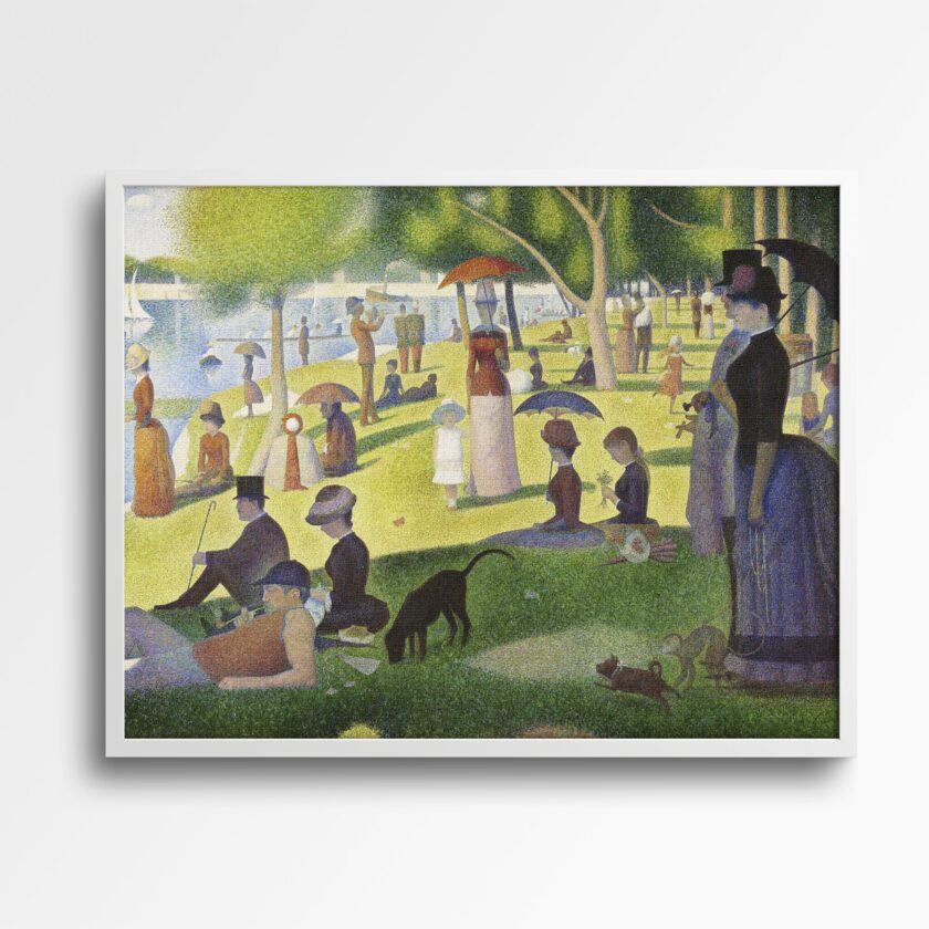 tablou textură canvas o duminică de vară pe insula grande jatte