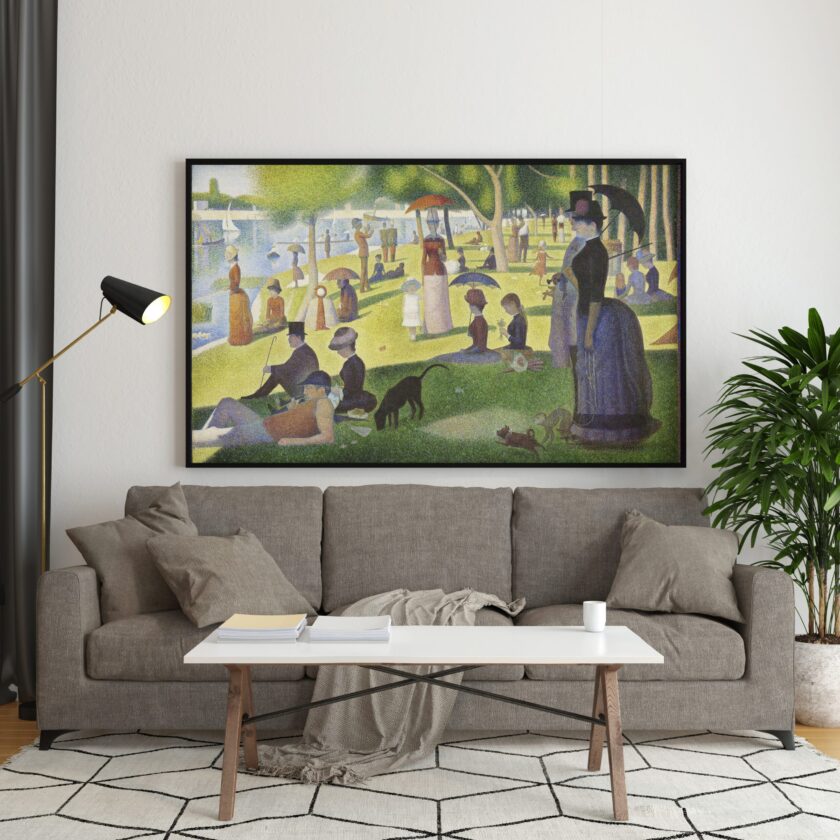 tablou textură canvas o duminică de vară pe insula grande jatte