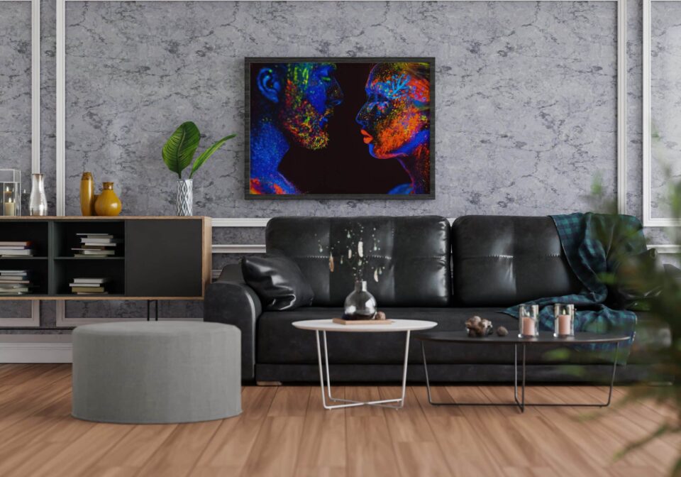 tablou textură canvas couple back to back (copiază)