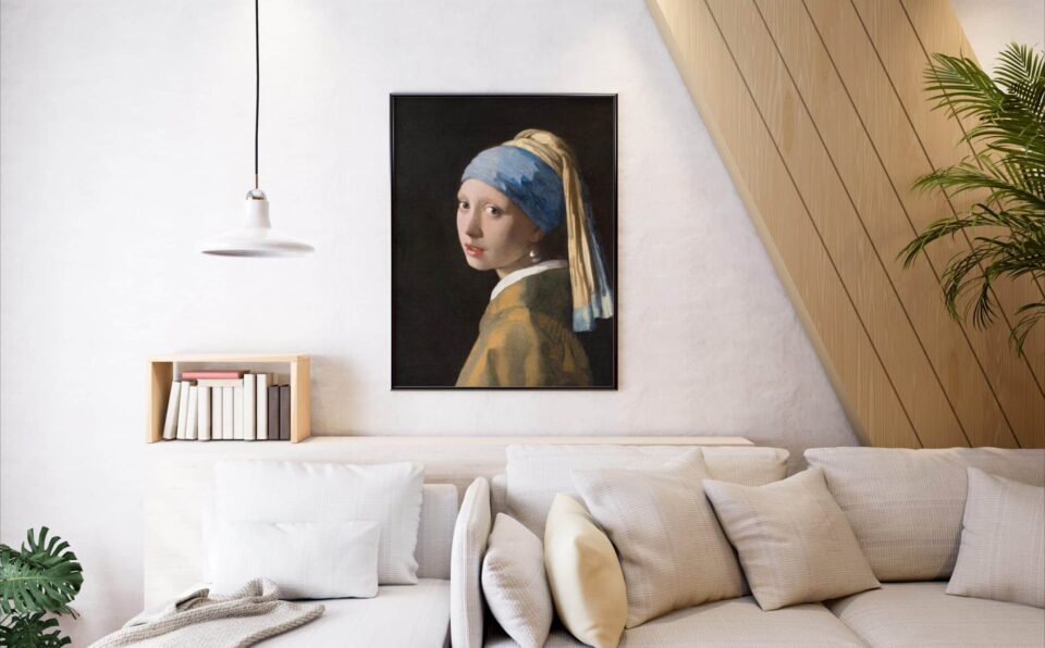 tablou textură canvas fata cu turban