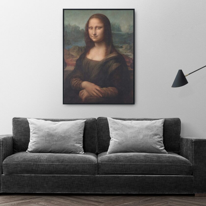 tablou textură canvas mona lisa