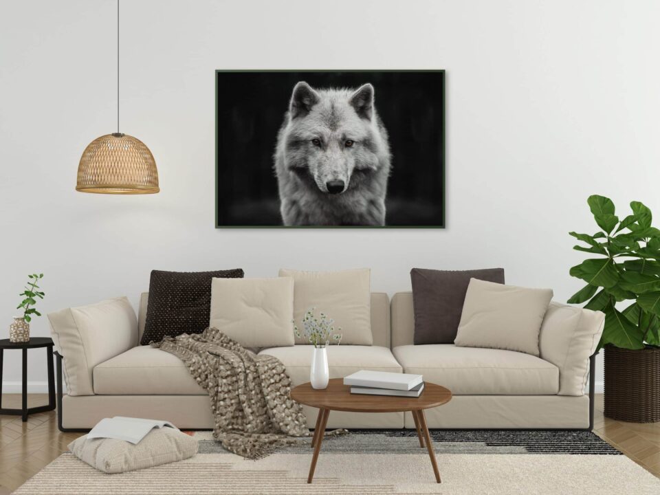 tablou textură canvas lup polar