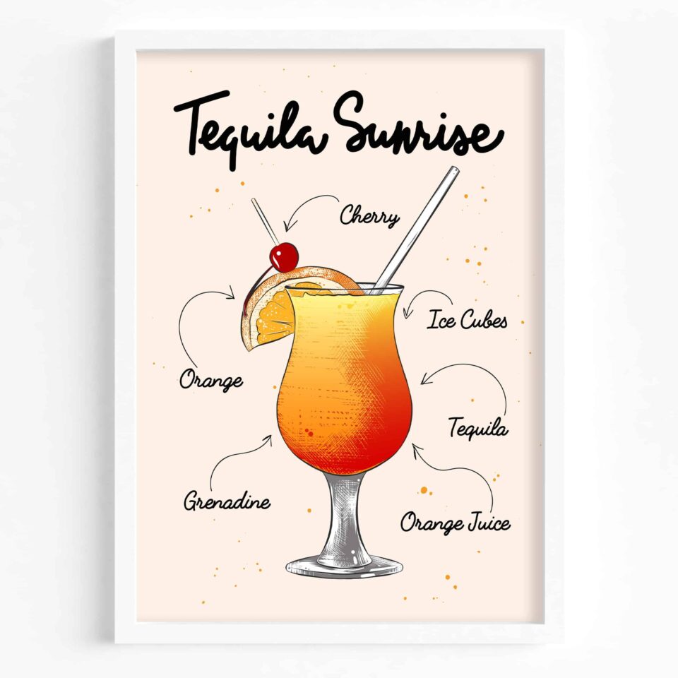 cocktails set de 6 tablouri