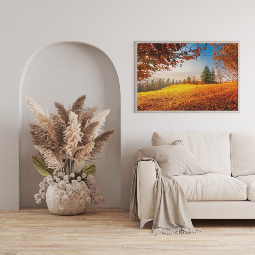 evergreen autumn tablou textură canvas