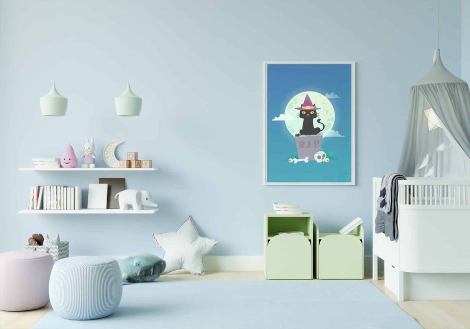 tablou r.i.p. pisica neagră