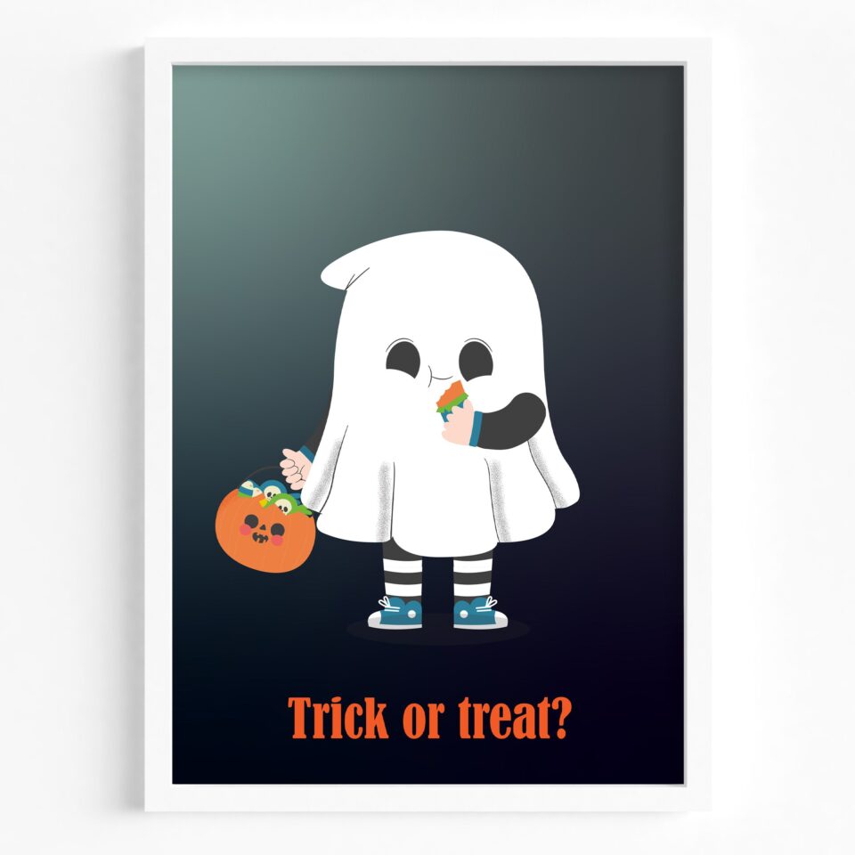 fantomiță deghizată set 2 tablouri halloween