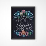 holly jolly christmas felicitare 10x15cm